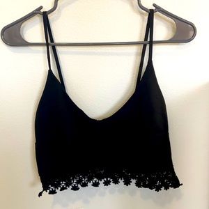Nasty gal Black Lace Bralette/ Crop Top